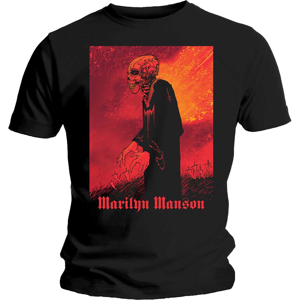 Tričko Marilyn Manson - Mad Monk, Unisex,Čierna,XXL