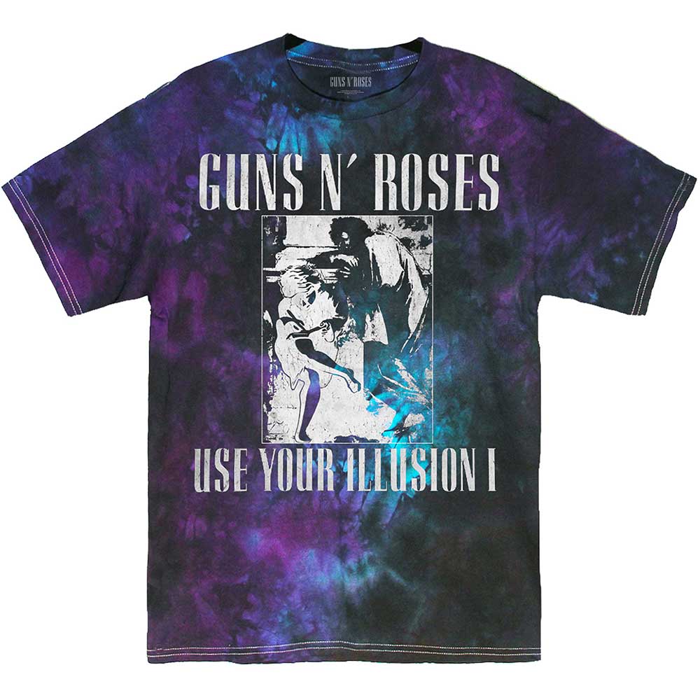 Tričko Guns N’ Roses - Use Your Illusion Monochrome, Unisex,Modrá,XXL