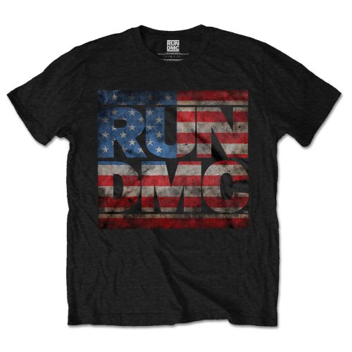 Tričko Run-DMC - Americana Logo, Unisex,Čierna,XXL