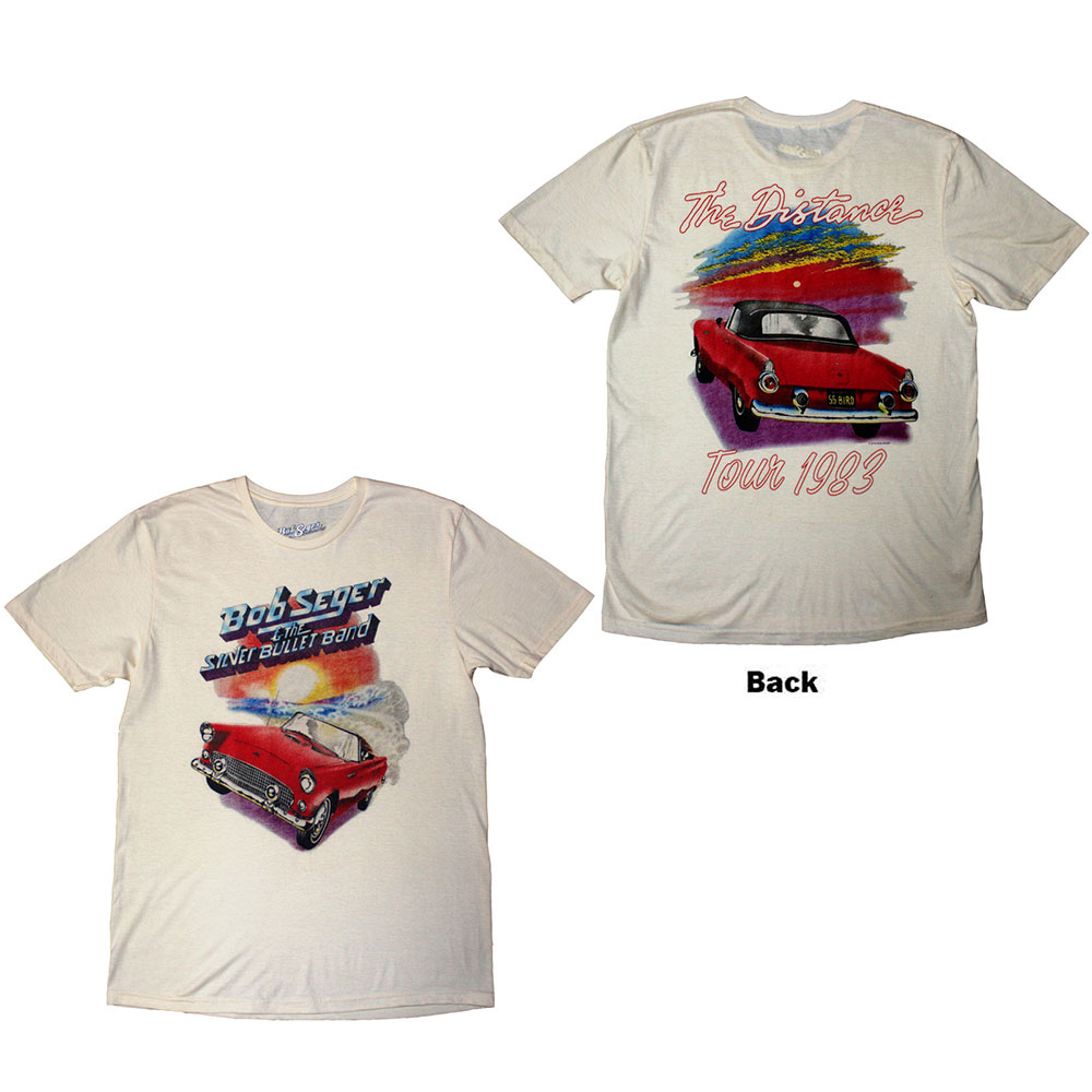 Tričko Bob Seger & The Silver Bullet Band - Distance Tour, Unisex,Natural,L