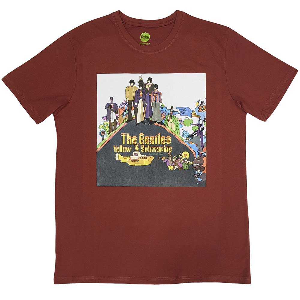 Tričko The Beatles - Yellow Submarine Album Cover, Unisex,Červená,XXL