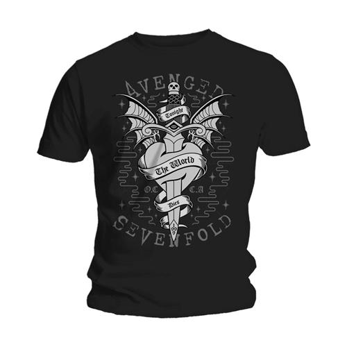 Tričko Avenged Sevenfold A7X - Cloak & Dagger, Unisex,Čierna,XXL