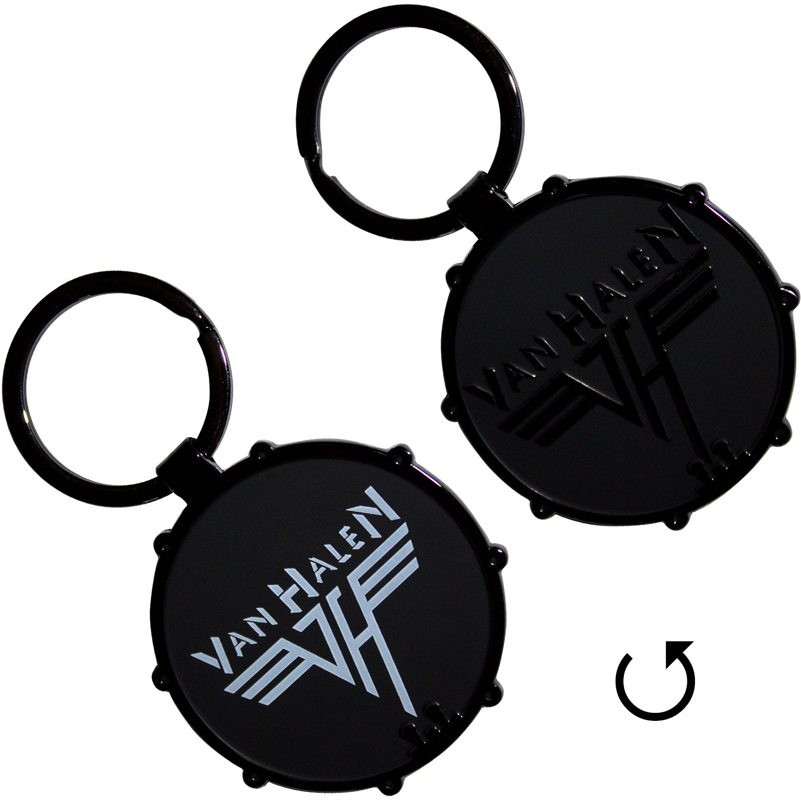 Kľúčenka Van Halen - Retro Logo Drum Double-Sided
