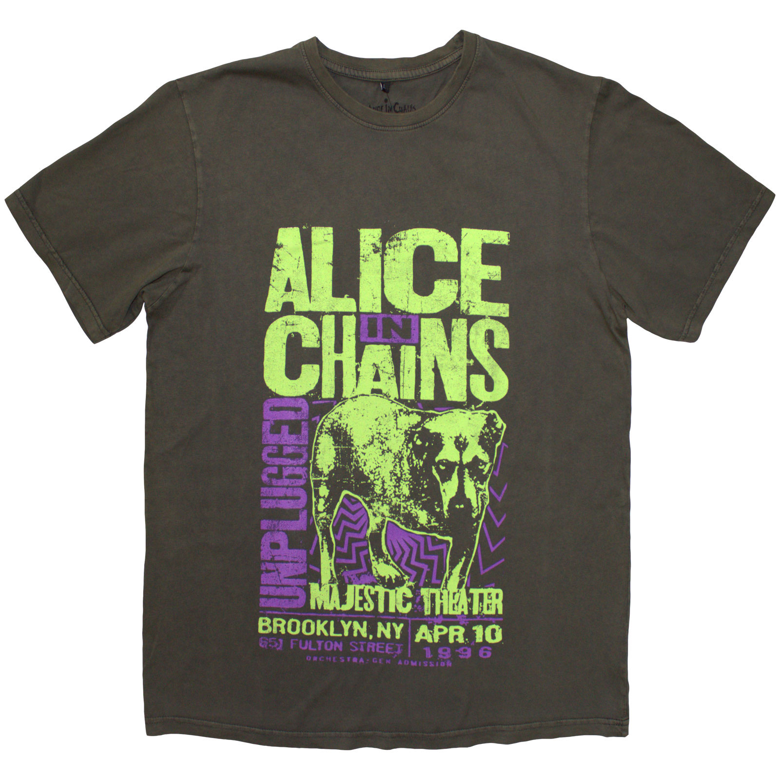 Tričko Alice In Chains - Unplugged Dog, Unisex,Šedá,S