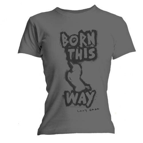 Tričko Lady Gaga - Born This Way, Žena,Šedá,XXL