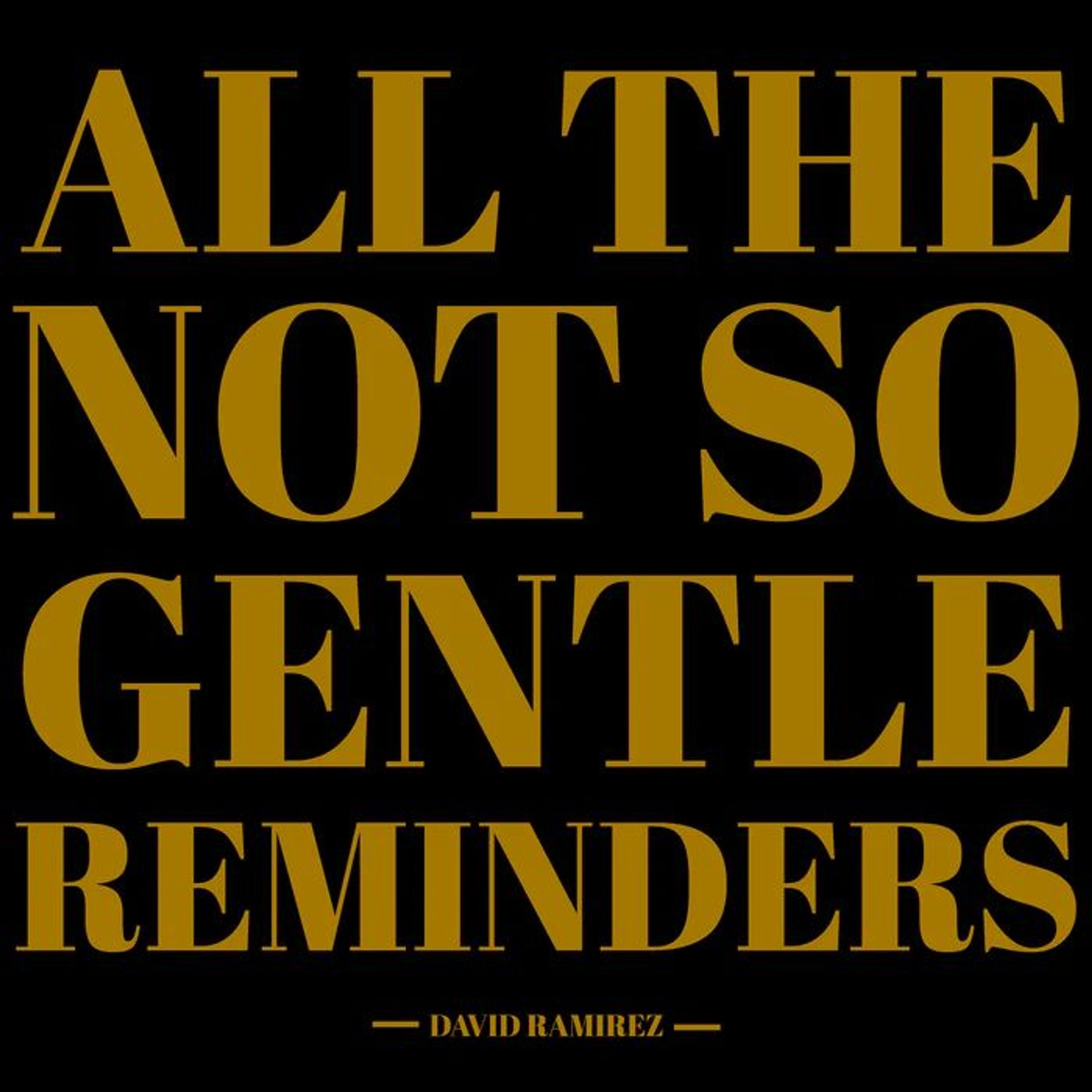 CD David Ramirez - ALL THE NOT SO GENTLE REMINDERS