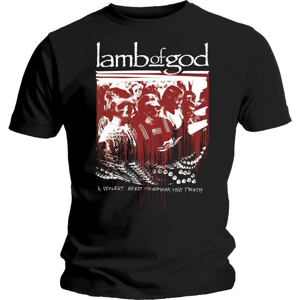 Tričko Lamb of God - Enough is Enough, Unisex,Čierna,XXL