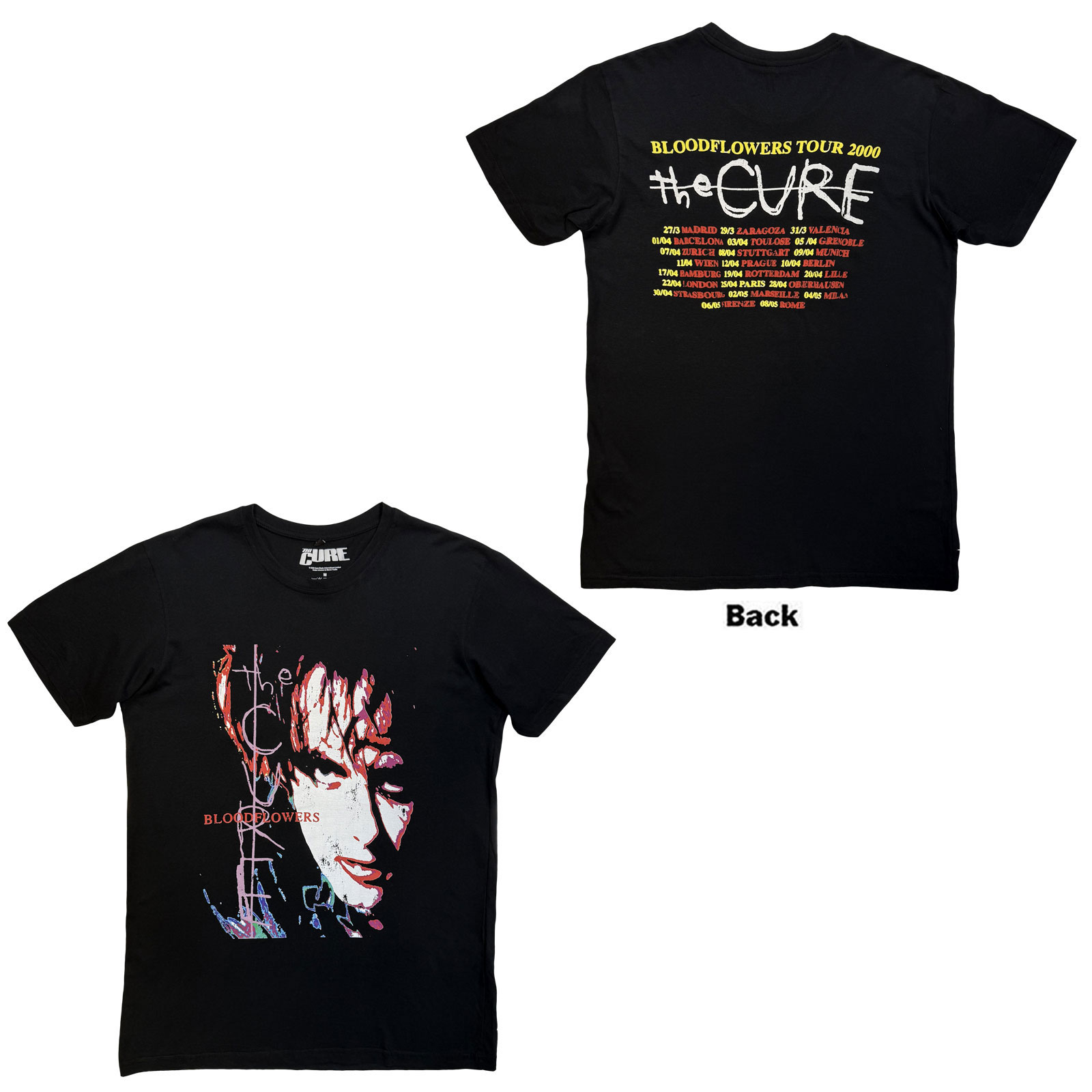 Tričko The Cure - Bloodflowers Tour '00, Unisex,Čierna,XXL