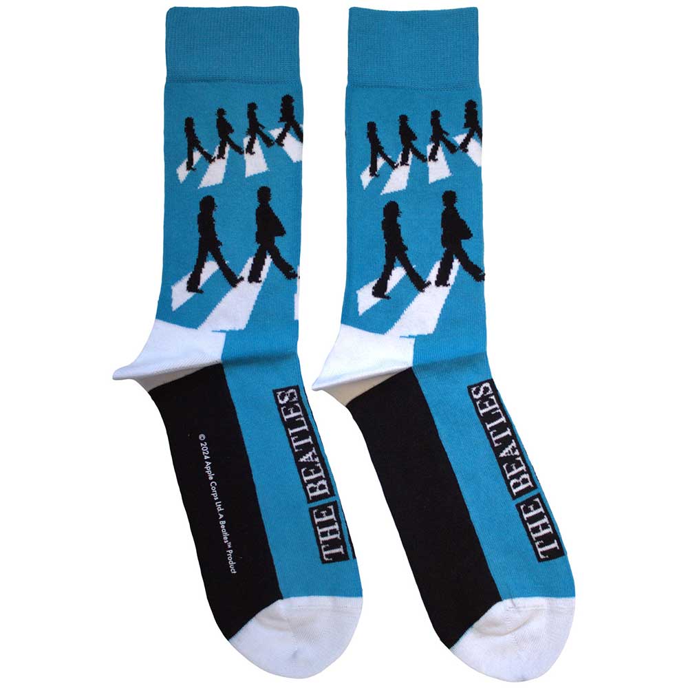 Ponožky The Beatles - Abbey Road Silhouettes Repeat, Unisex,Modrá,UK 7 - 11