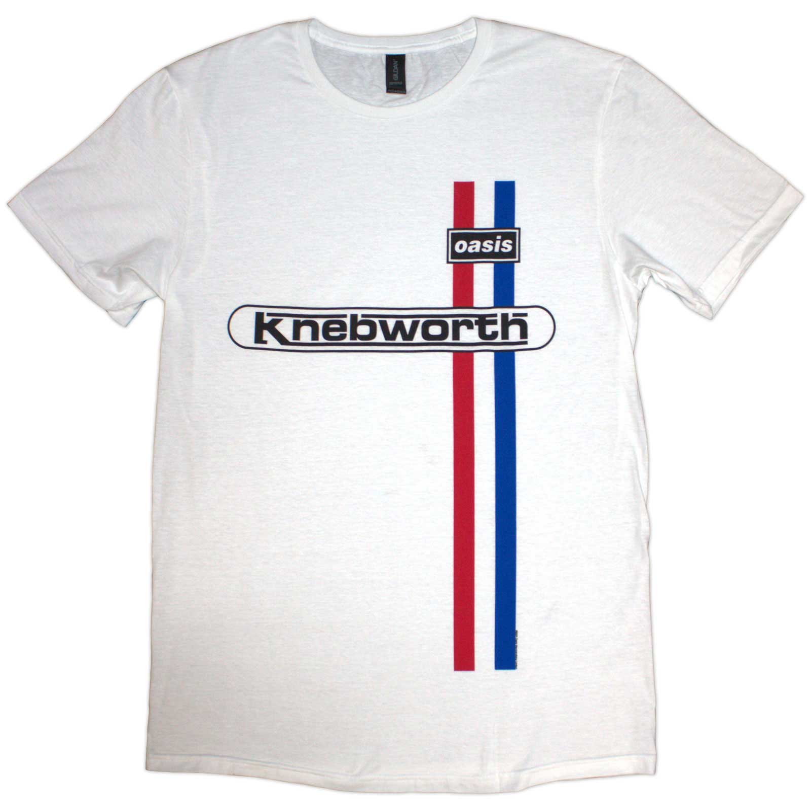 Tričko Oasis - Knebworth Vertical Stripe, Unisex,Biela,XXL