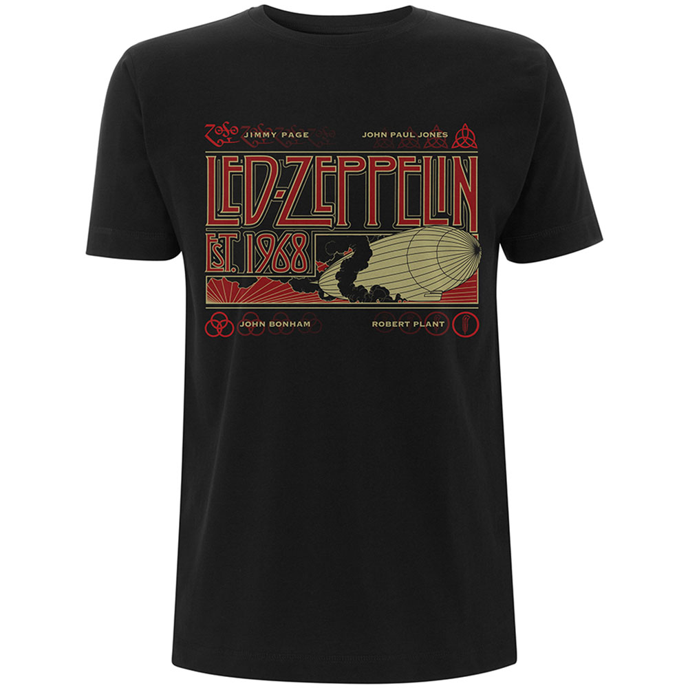 Tričko Led Zeppelin - Zeppelin & Smoke, Unisex,Čierna,XXL