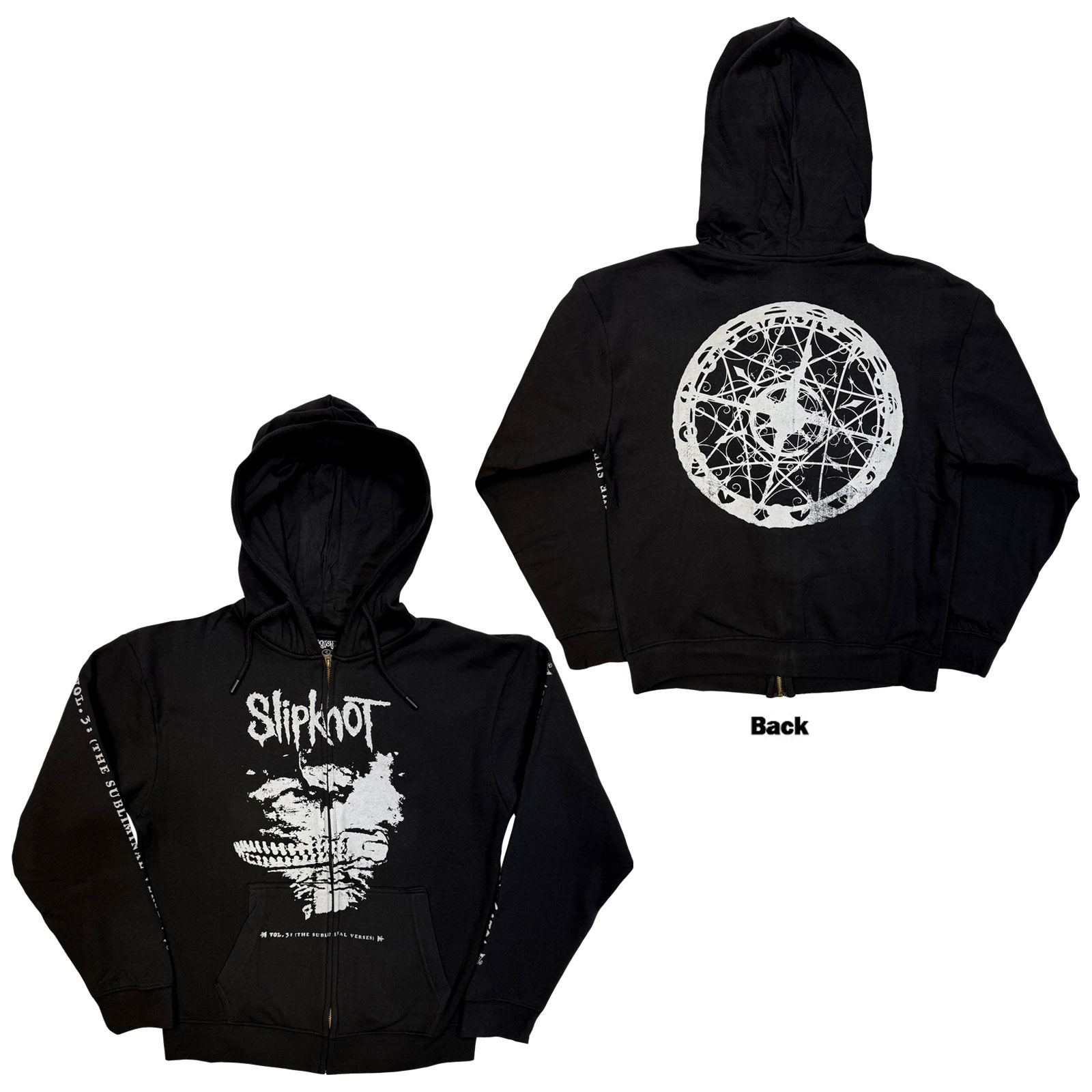 Mikina na zips Slipknot - Subliminal Verses, Unisex,Čierna,XXL
