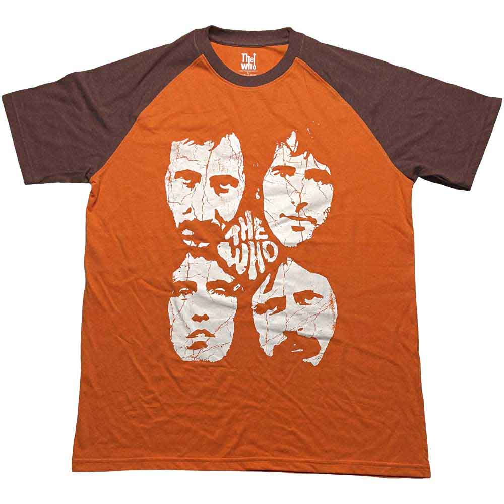 Tričko The Who - Faces, Unisex,Hnedá,XXL