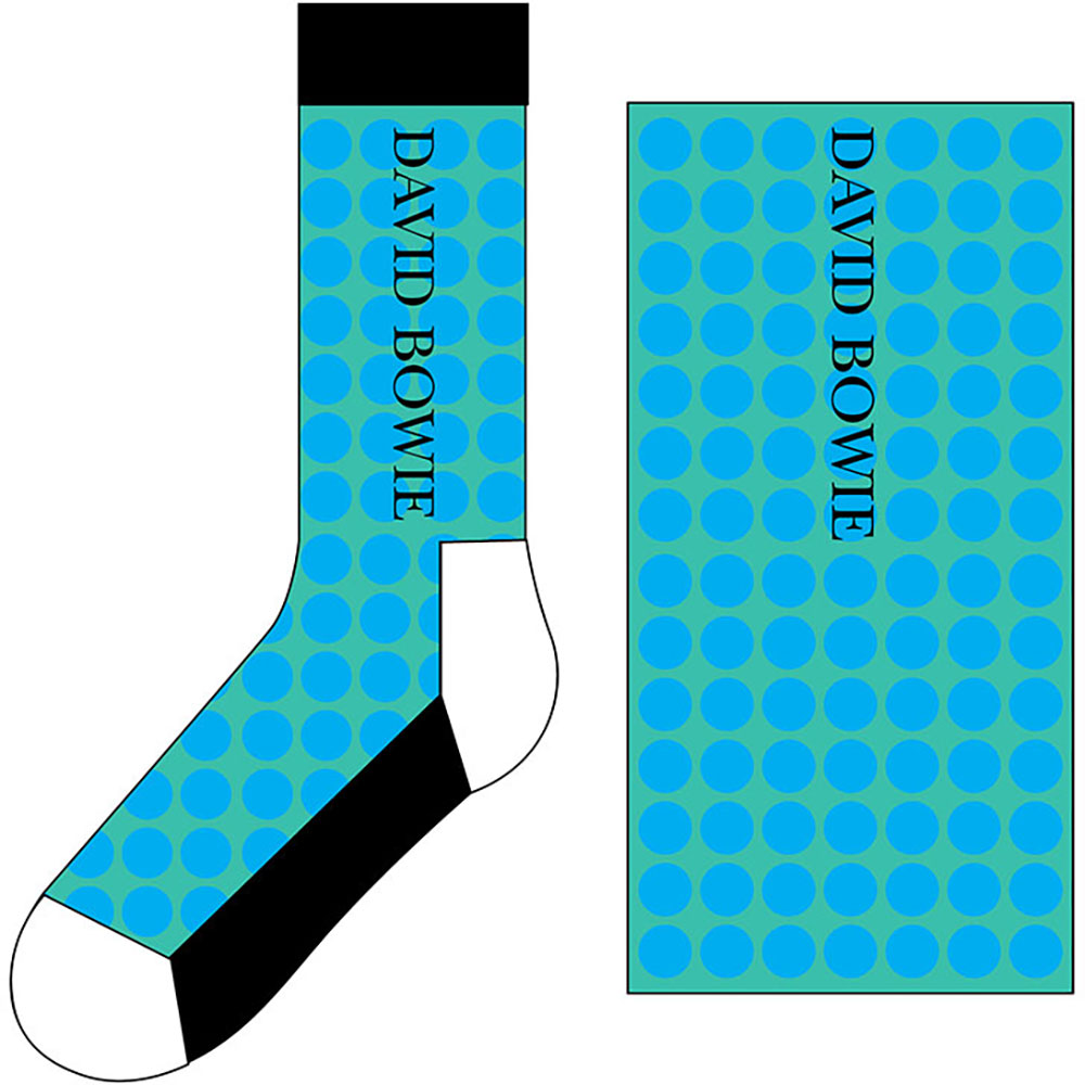 Ponožky David Bowie - Circles Pattern, Unisex,Modrá,UK 7 - 11
