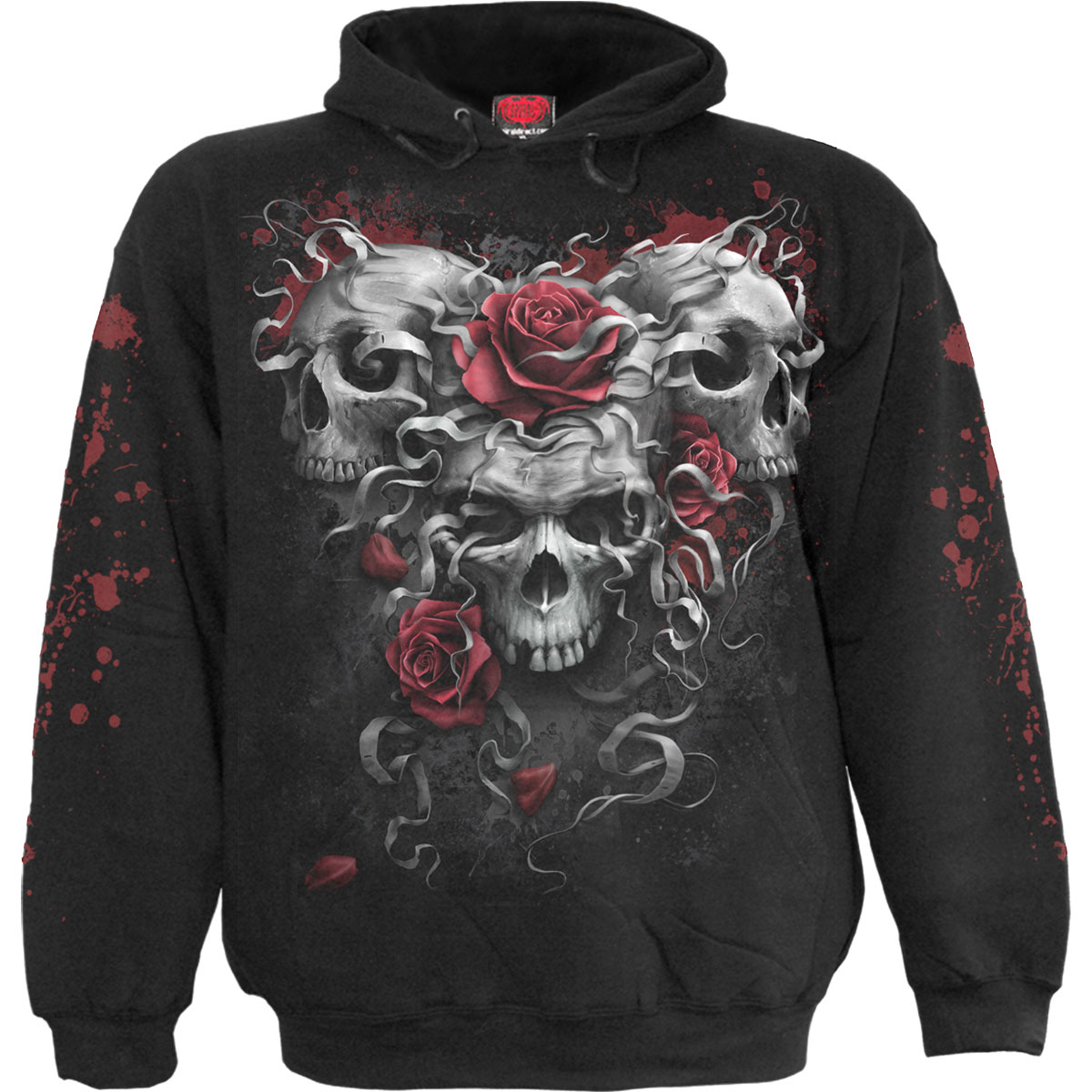 Mikina Spiral Stairs - Skulls N' Roses, Dieťa,Čierna,XS