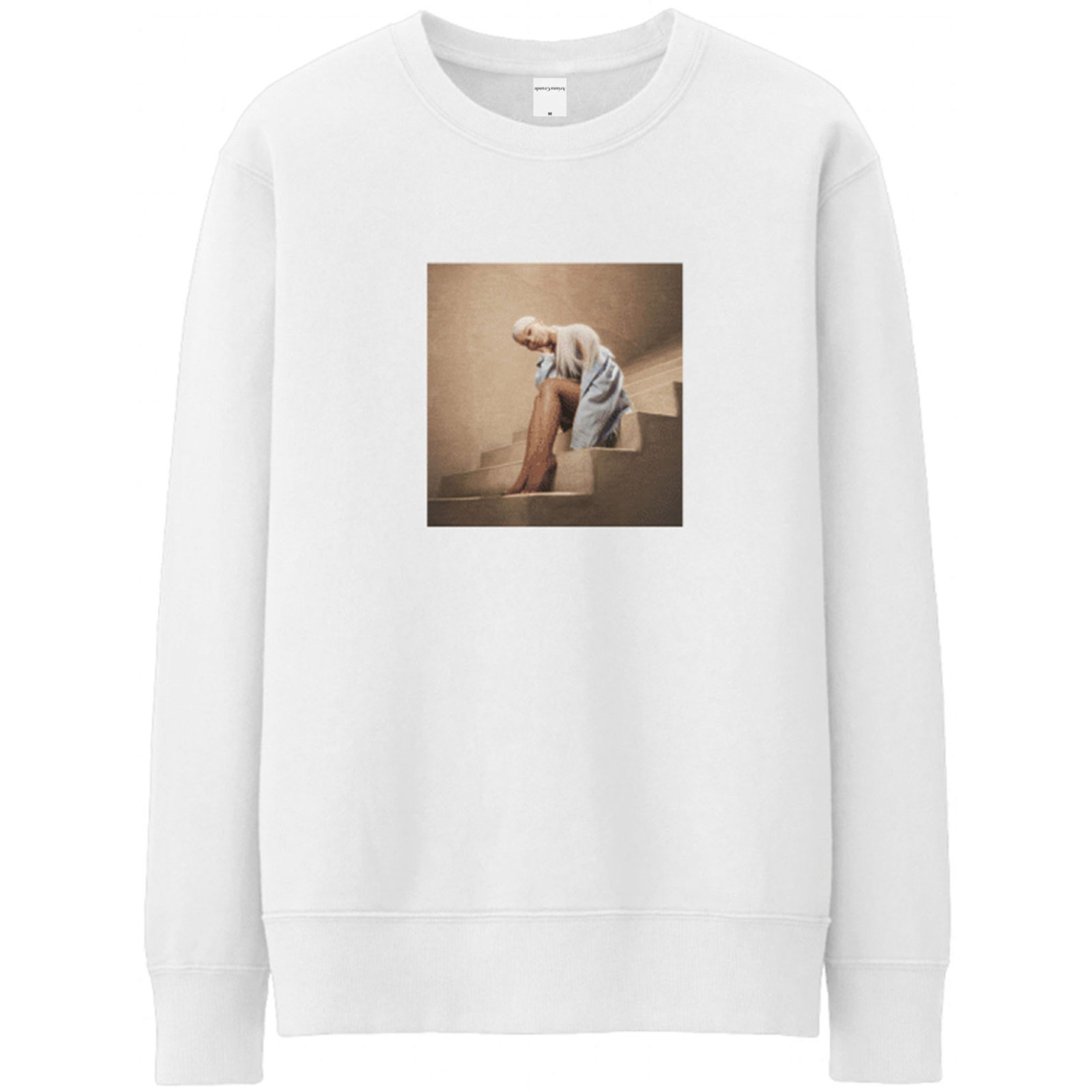 Crewneck Ariana Grande - Staircase, Unisex,Biela,XL