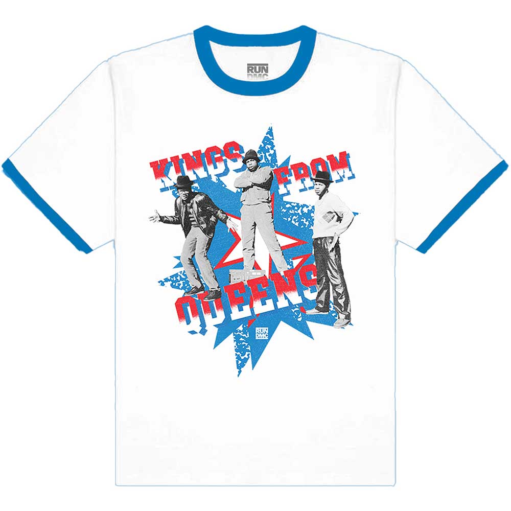 Tričko Run-DMC - Kings From Queens, Unisex,Modrá,XXL
