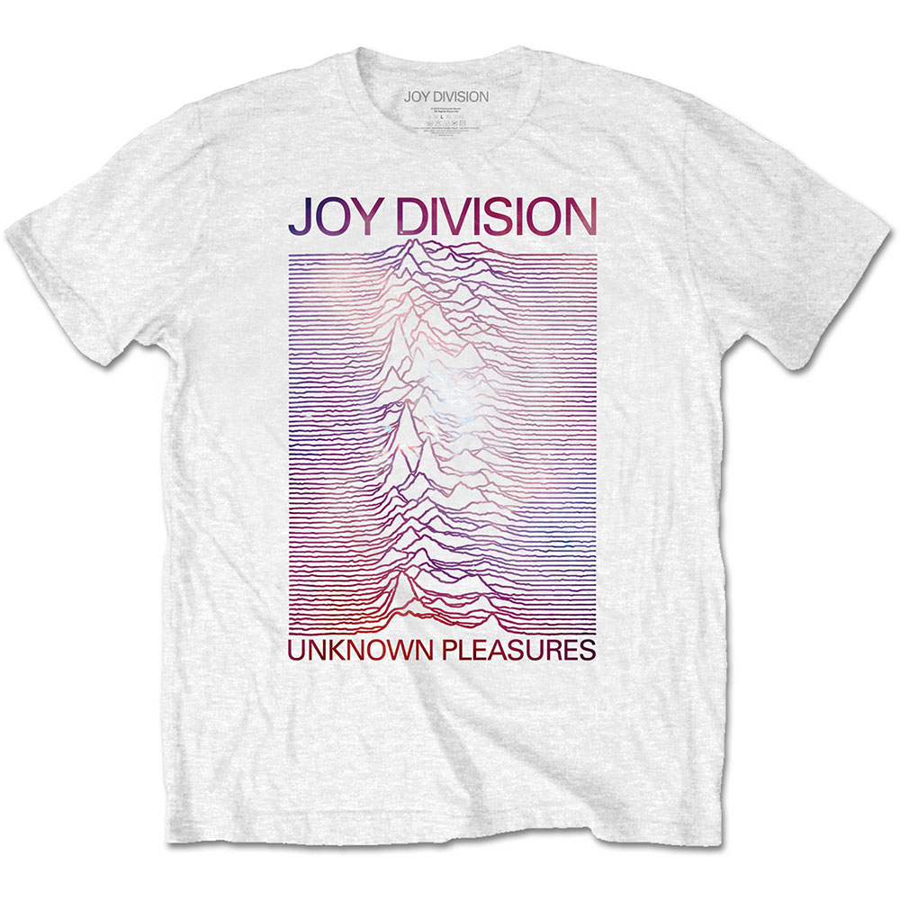 Tričko Joy Division - Space - Unknown Pleasures Gradient, Unisex,Biela,XXL