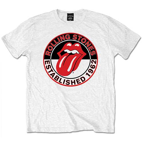 Tričko The Rolling Stones - Est. 1962, Unisex,Biela,3XL