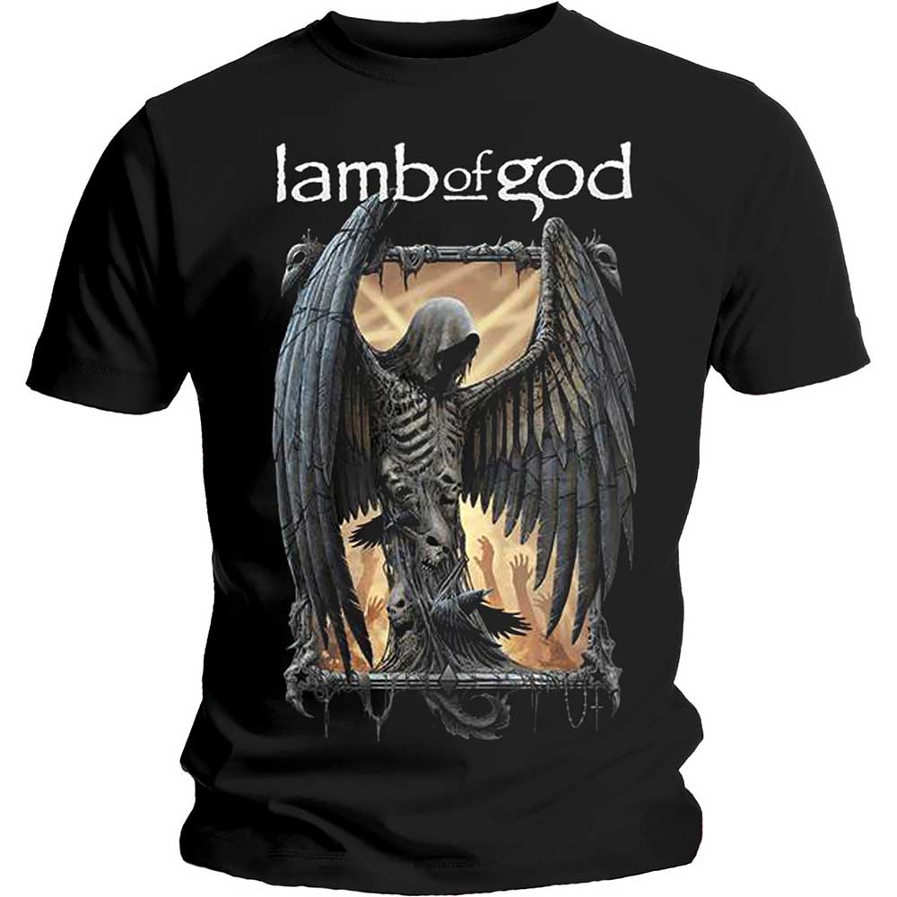 Tričko Lamb of God - Winged Death, Unisex,Čierna,XXL