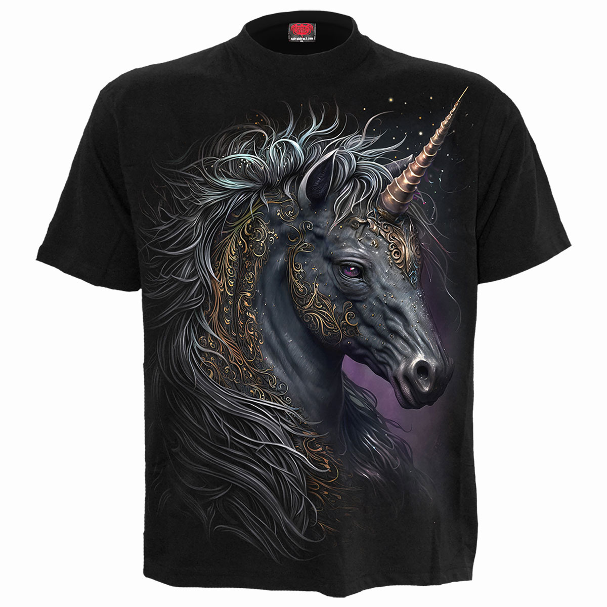 Tričko Spiral Stairs - Celtic Unicorn, Unisex,Čierna,S