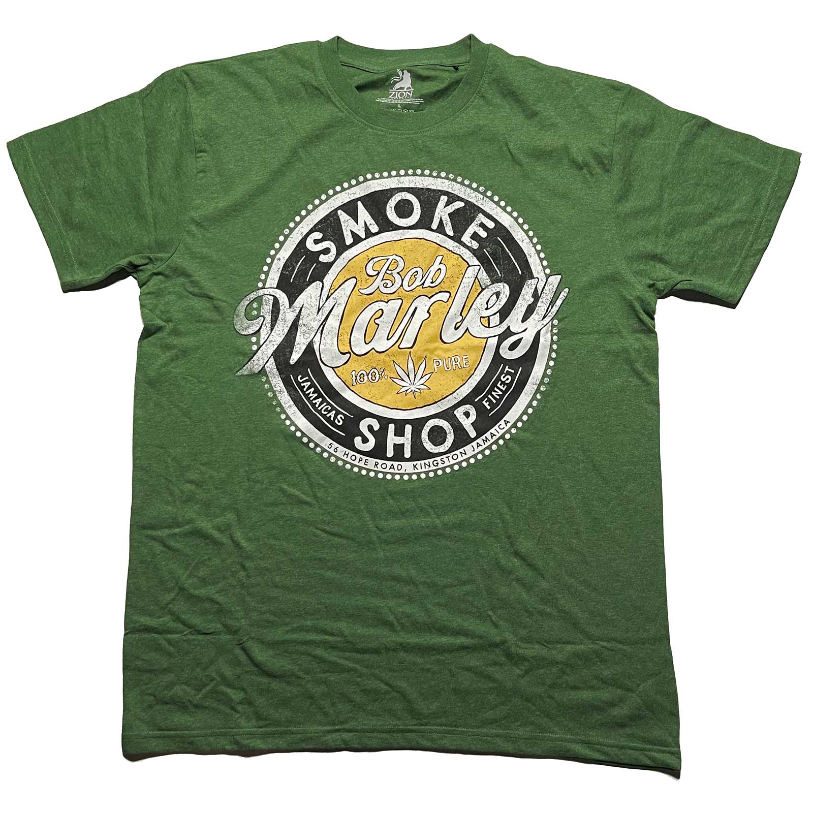 Tričko Bob Marley - Smoke Shop, Unisex,Zelená,XXL