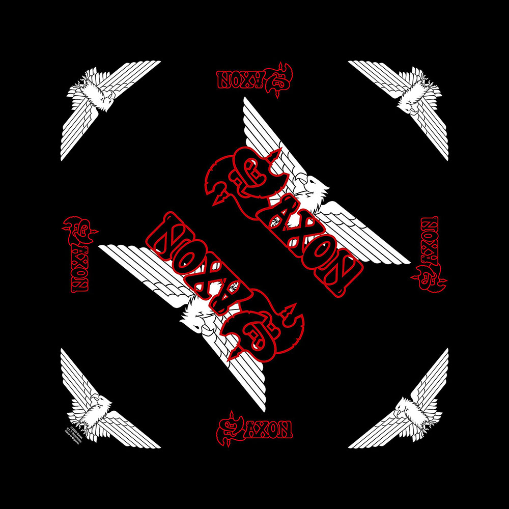 Šatka SAXON - Logo/Eagle, Unisex,Čierna,Univerzálna