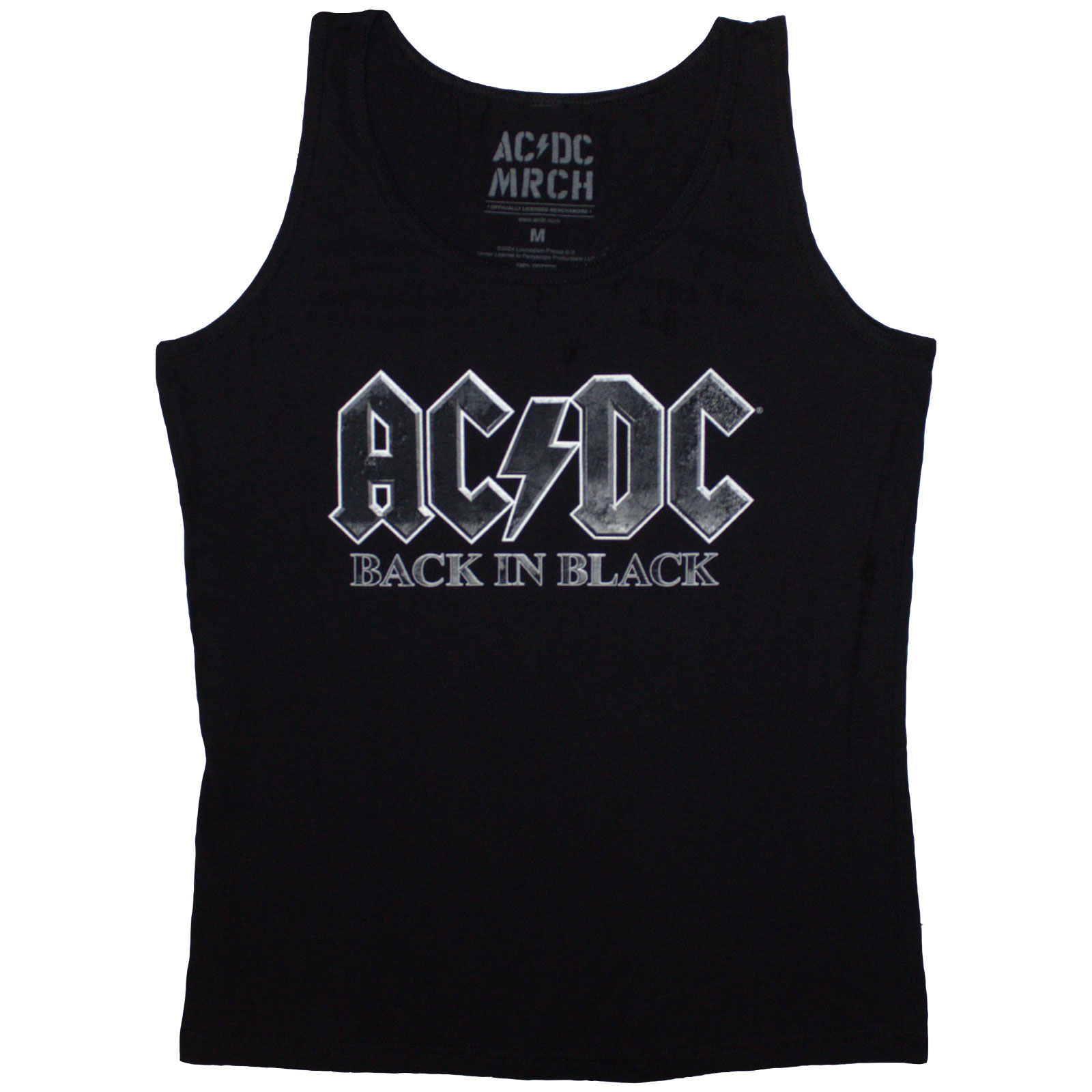 Tielko AC/DC - Back In Black, Žena,Čierna,XXL