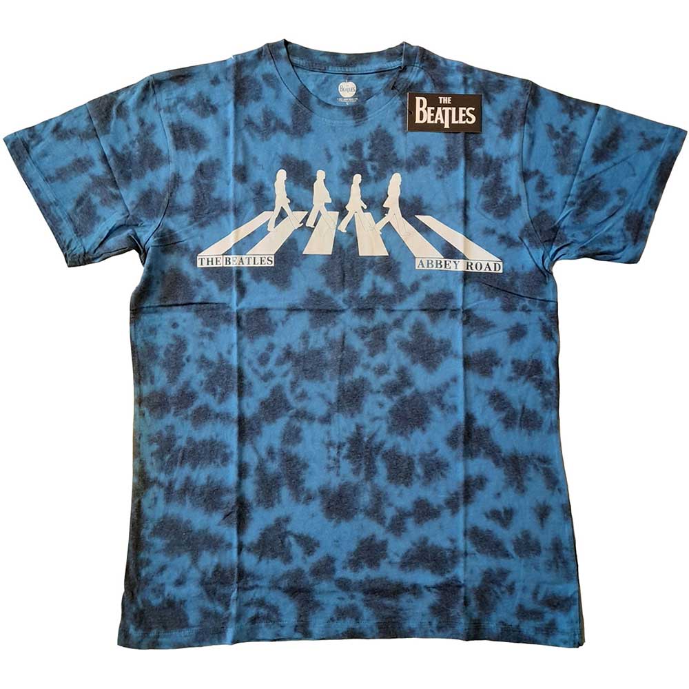 Tričko The Beatles - Abbey Road Crossing, Unisex,Modrá,XXL