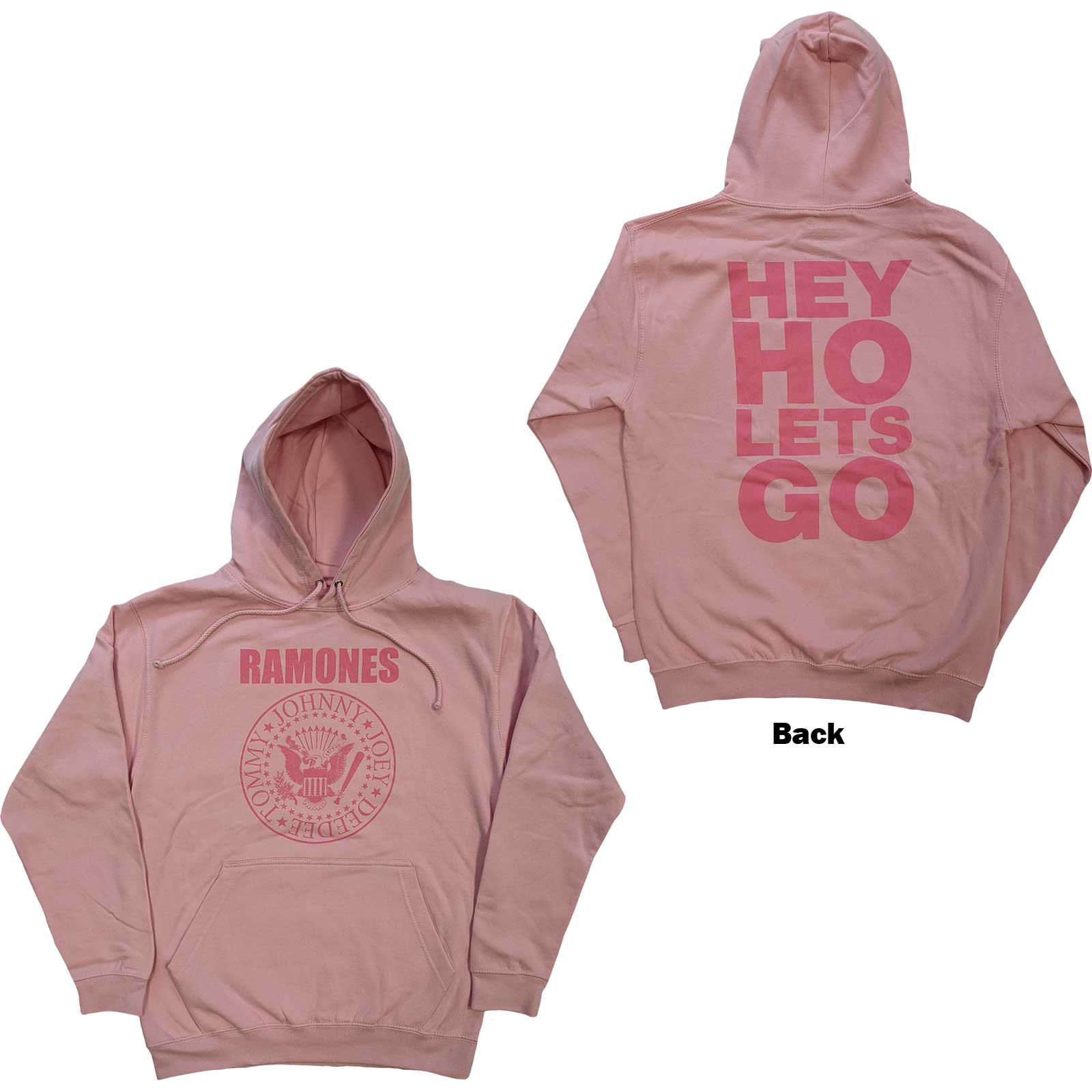 Mikina Ramones - Pink Hey Ho Seal, Unisex,Ružová,XL