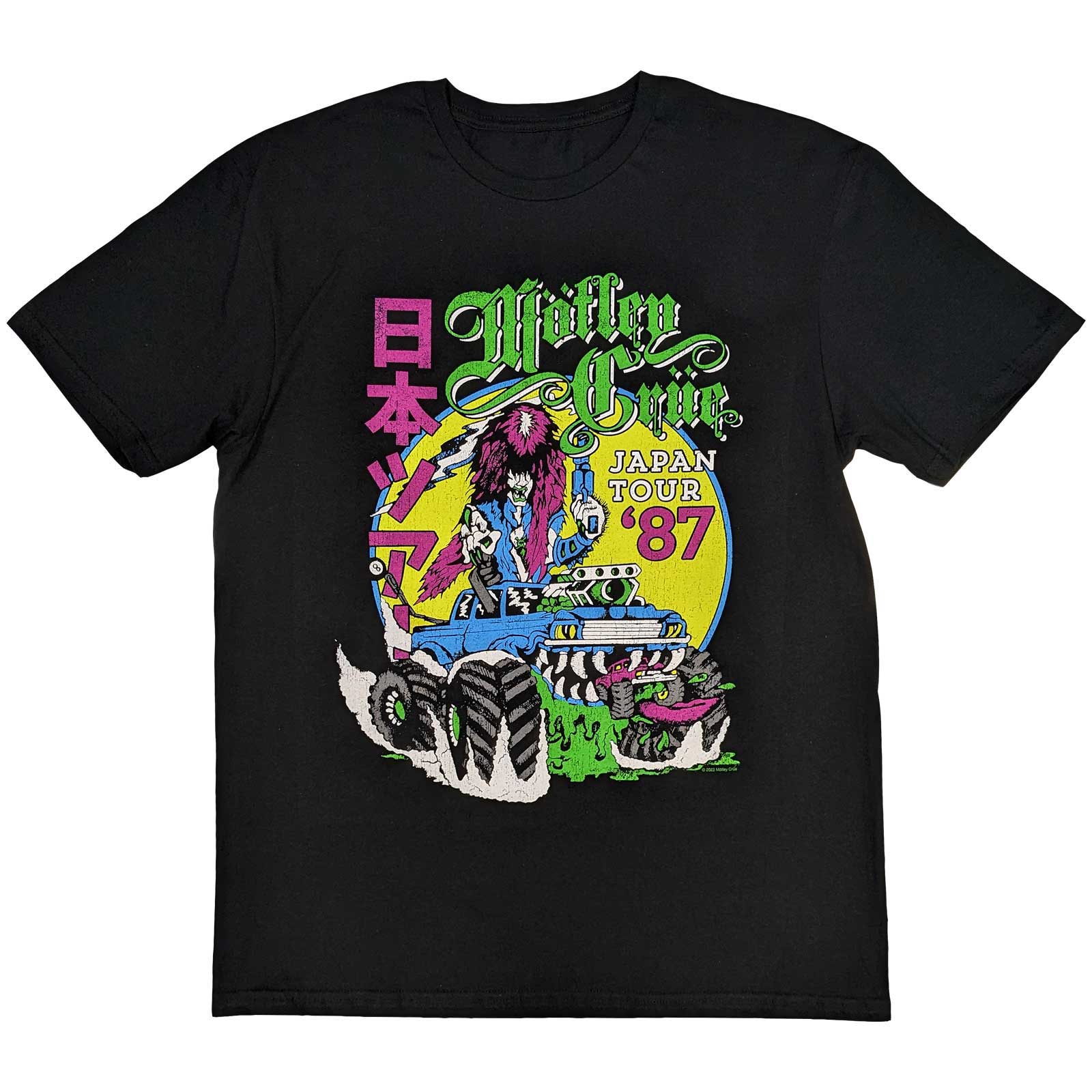 Tričko Motley Crue - Girls Girls Girls Japanese Tour '87, Unisex,Čierna,XXL