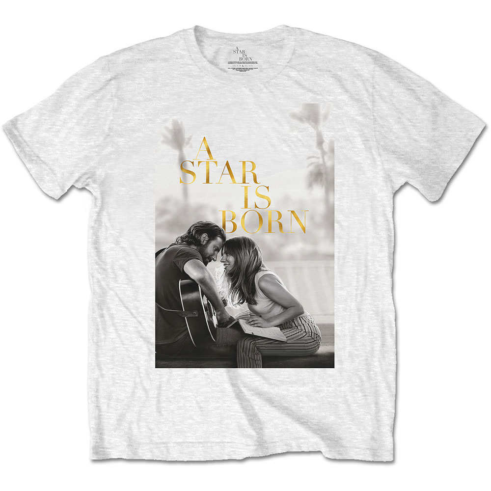 Tričko Lady Gaga - Jack & Ally Movie Poster, Unisex,Biela,XXL