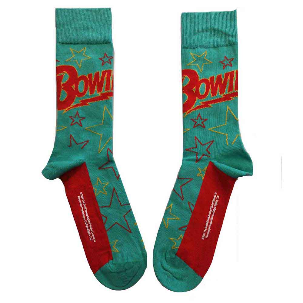 Ponožky David Bowie - Stars Outline, Unisex,Zelená,UK 7 - 11