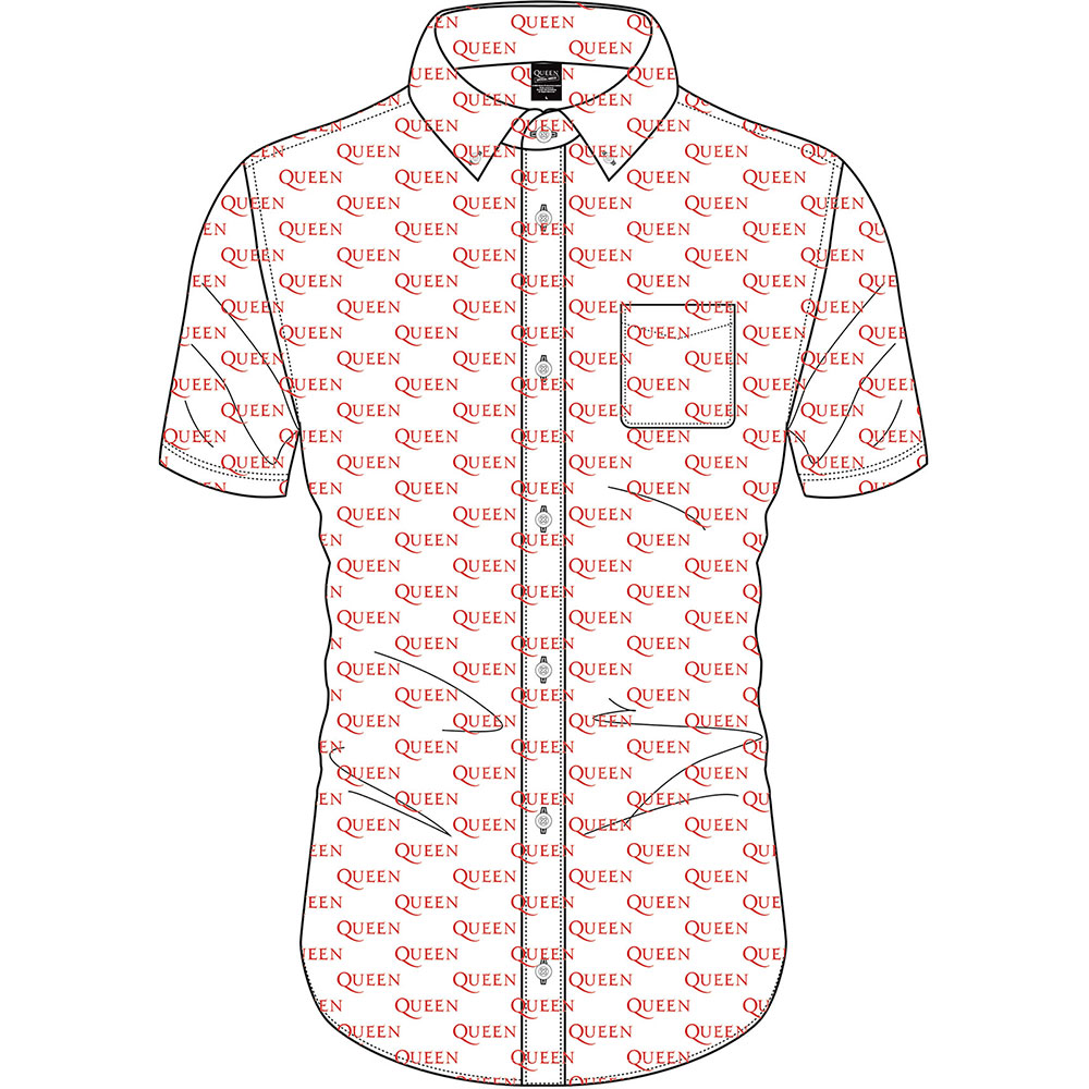 Košeľa Queen - Logo Pattern, Unisex,Biela,XXL