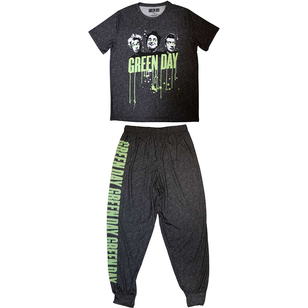 Pyžamo Green Day - Drips, Unisex,Čierna,XL