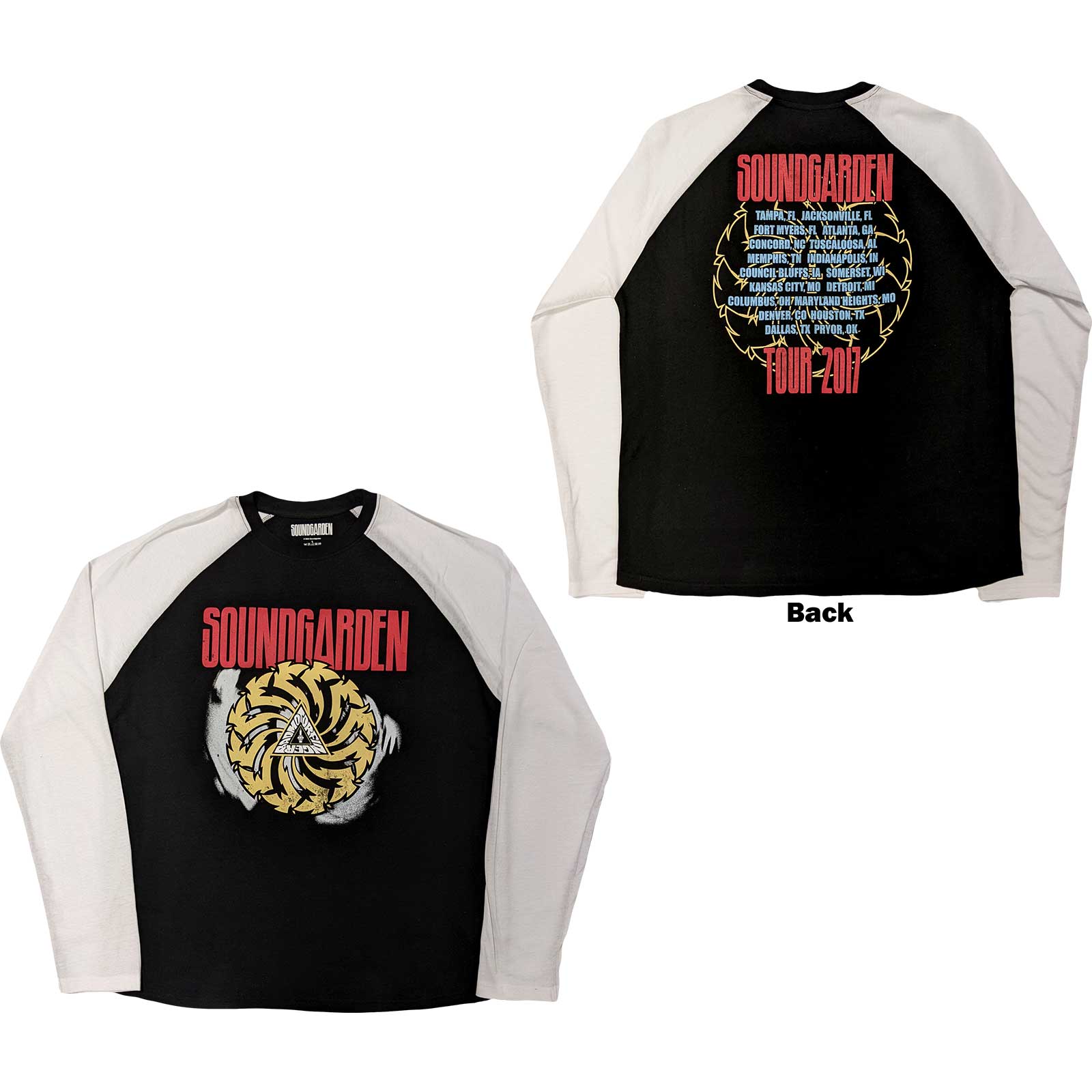 Tričko Soundgarden - Tour 2017, Unisex,Multicolor,XXL