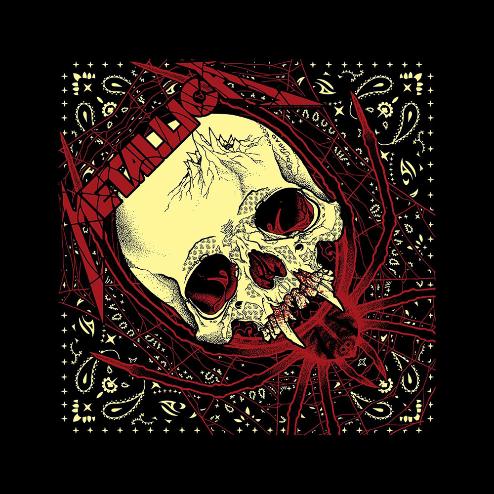 Šatka Metallica - Spider Skull, Unisex,Čierna,Univerzálna