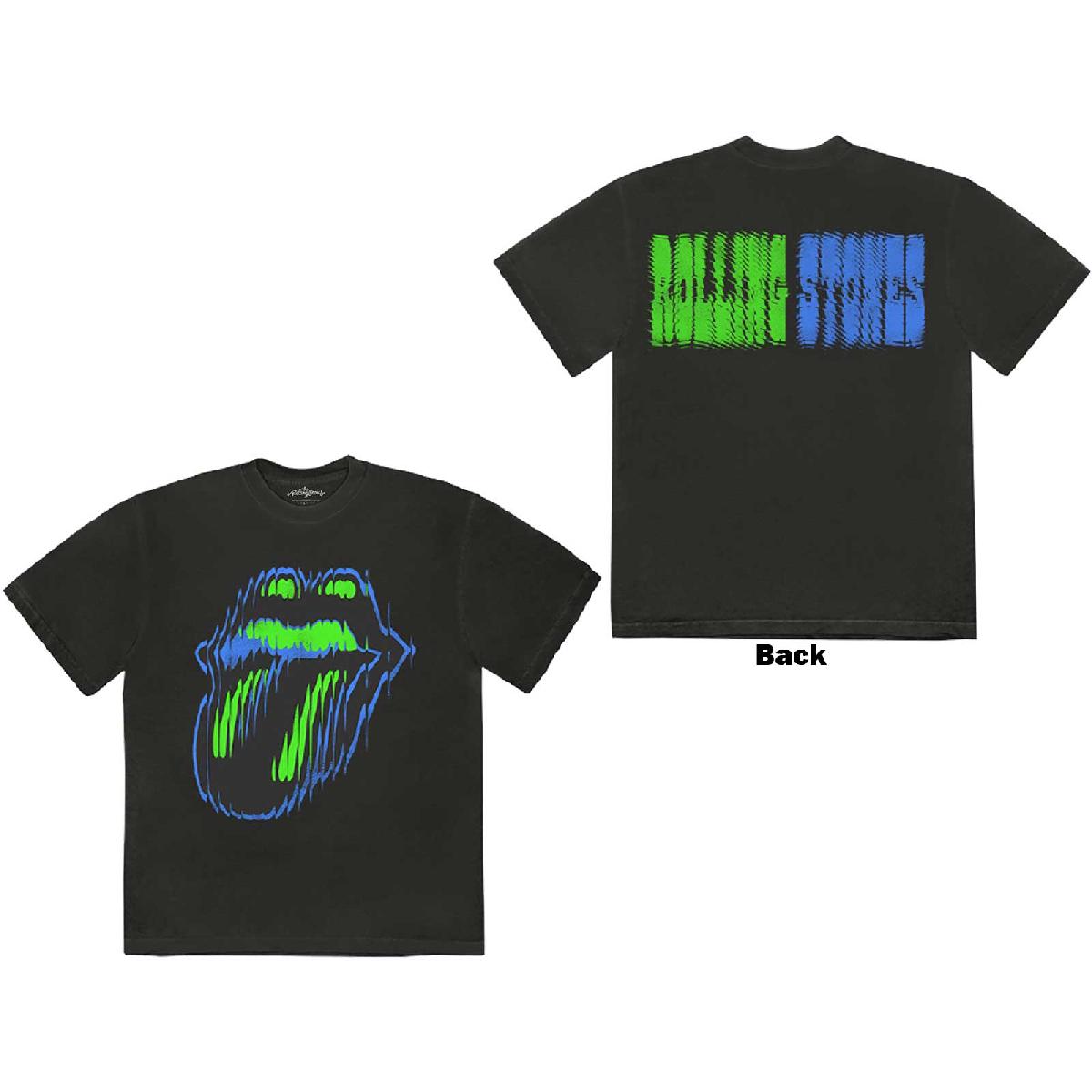 Tričko The Rolling Stones - Distorted Tongue, Unisex,Čierna,XXL