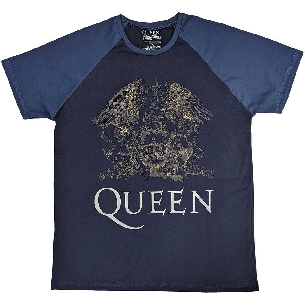Tričko Queen - Crest, Unisex,Modrá,S