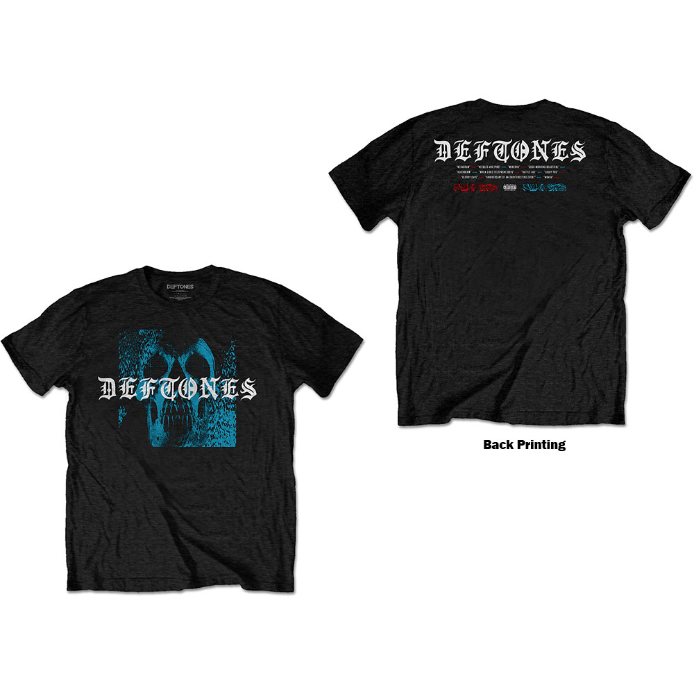Tričko Deftones - Static Skull, Unisex,Čierna,XXL