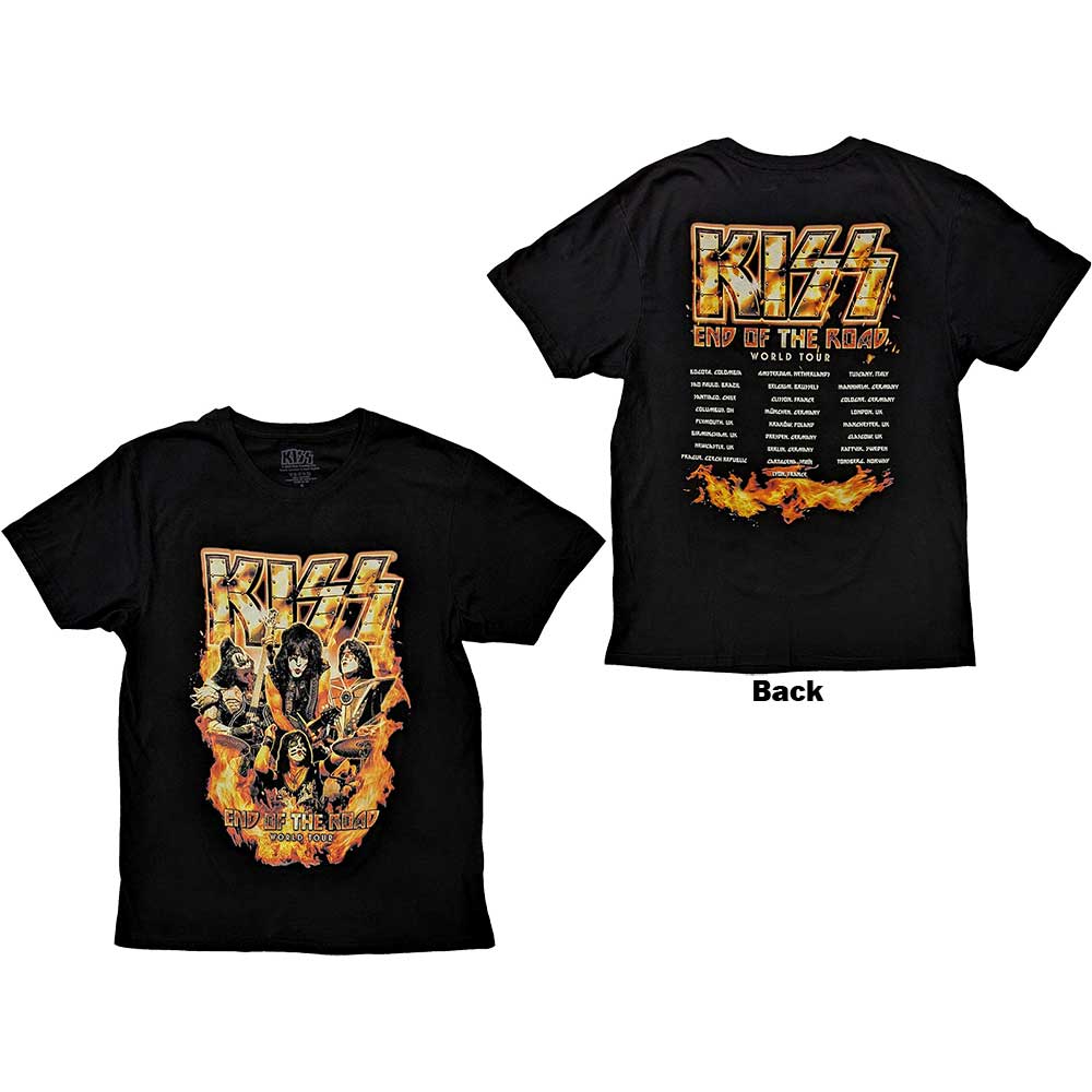 Tričko Kiss - End Of The Road Tour Orange, Unisex,Čierna,XXL
