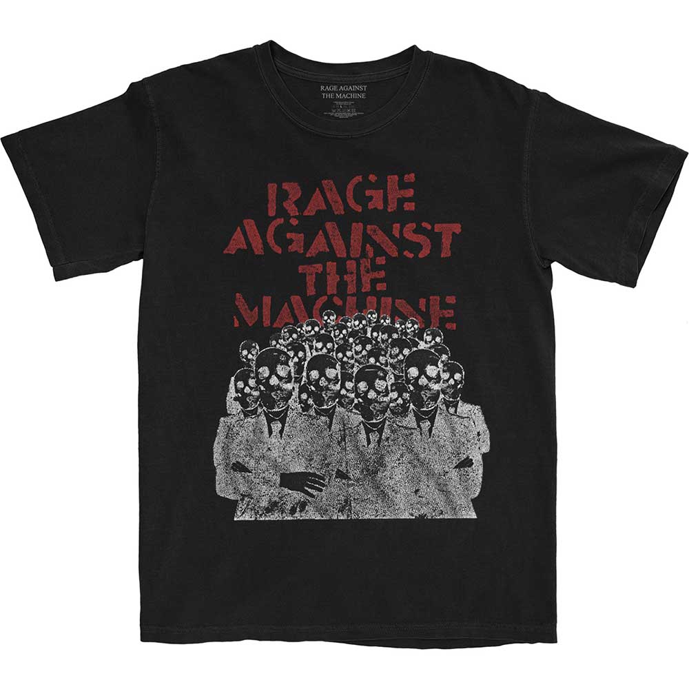 Tričko Rage Against the Machine - Crowd Masks, Unisex,Čierna,XXL