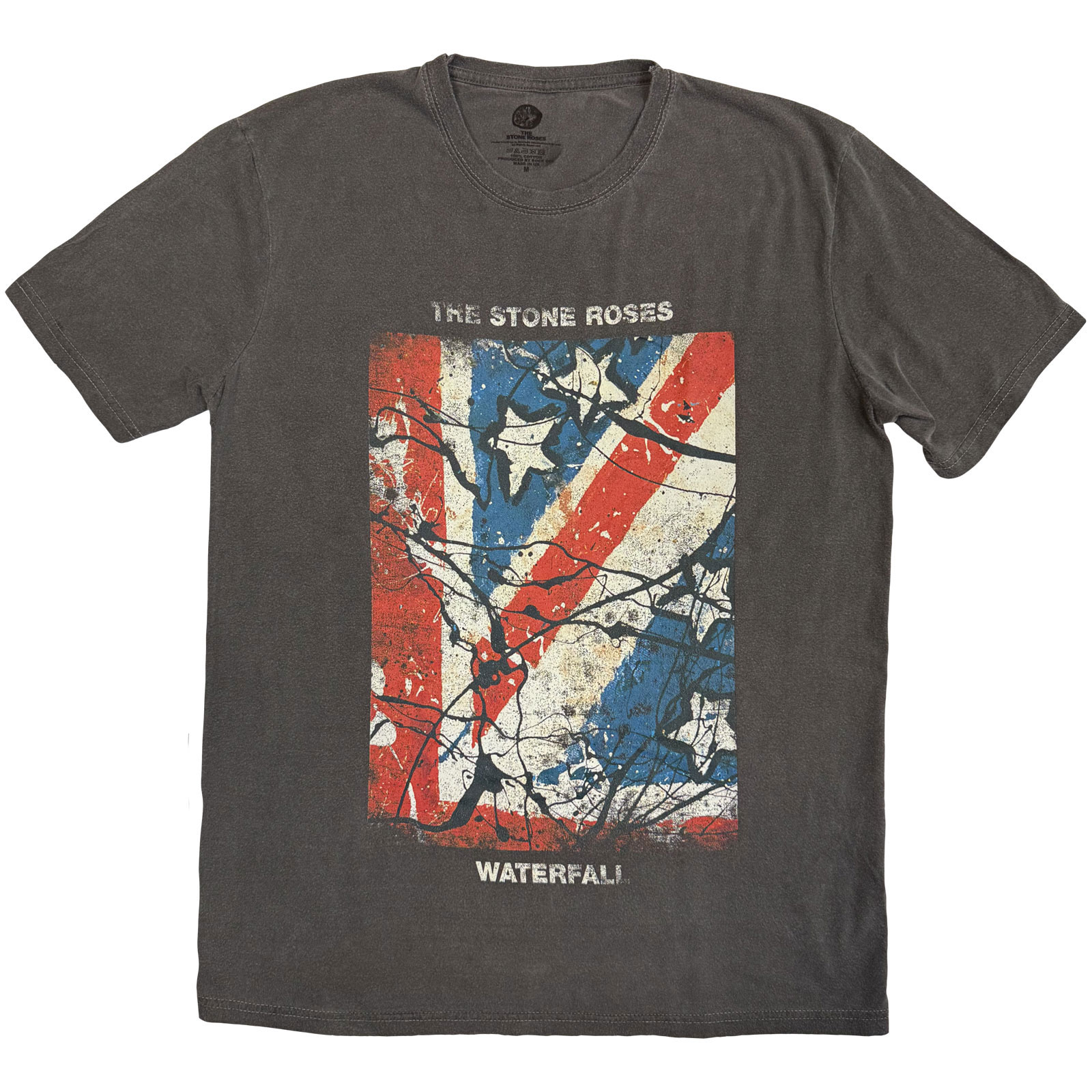 Tričko The Stone Roses - Waterfall Jumbo-Print, Unisex,Šedá,L