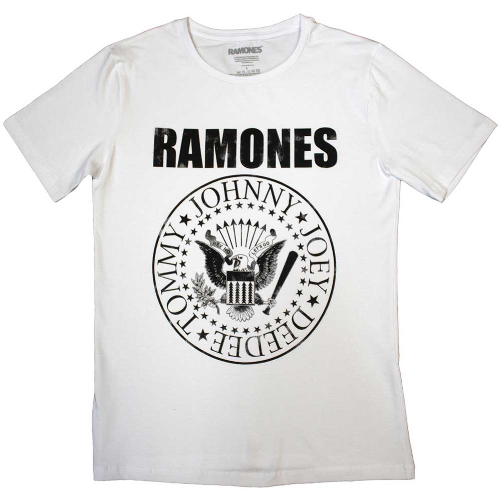 Tričko Ramones - Presidential Seal, Žena,Biela,XXL