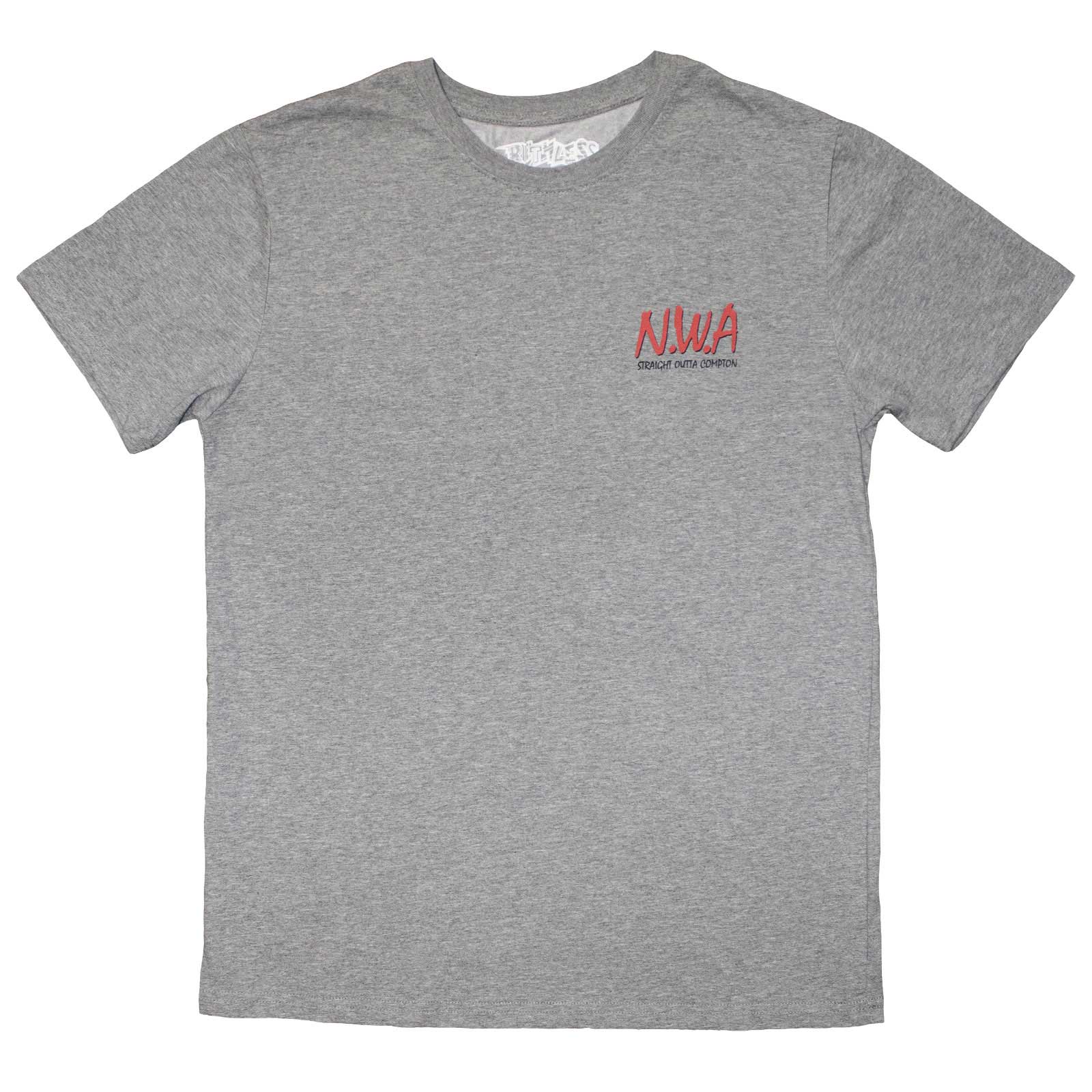 Tričko N.W.A - Mini Logo, Unisex,Šedá,XXL