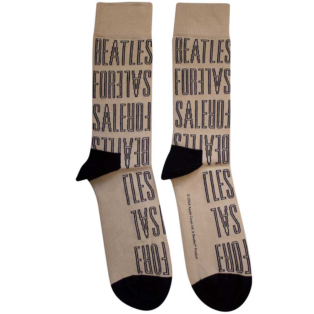 Ponožky The Beatles - For Sale Text Outlines Repeat, Unisex,Natural,UK 7 - 11