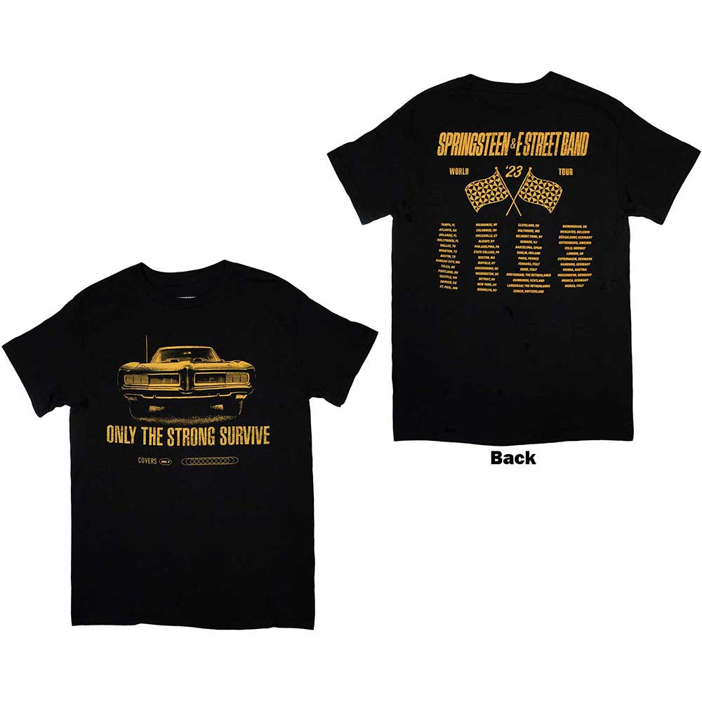 Tričko Bruce Springsteen - Tour '23 Only The Strong, Unisex,Čierna,S
