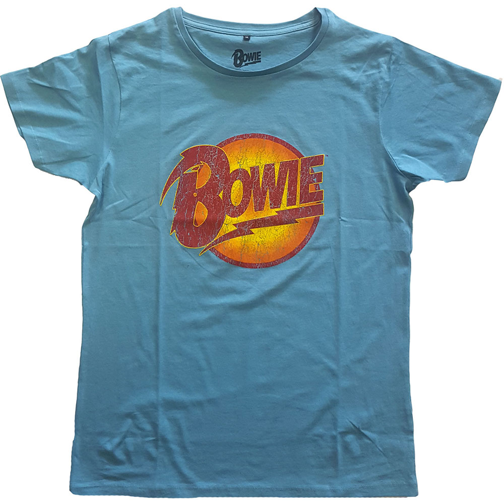 Tričko David Bowie - Vintage Diamond Dogs, Unisex,Modrá,S