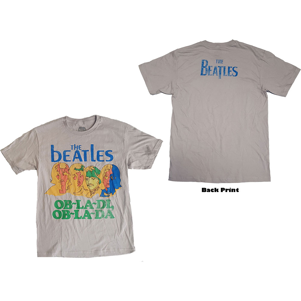Tričko The Beatles - Ob-La-Di, Unisex,Šedá,XL