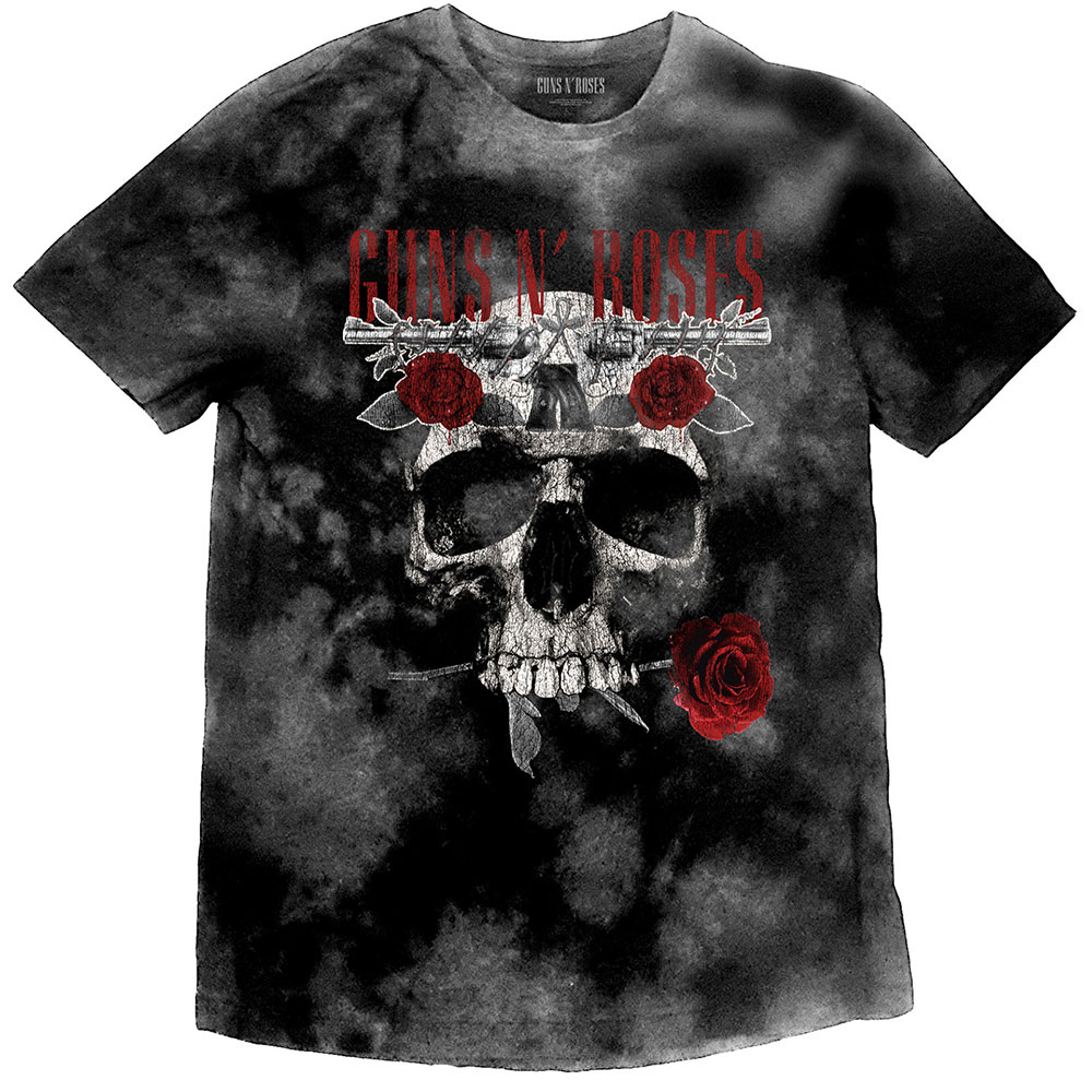 Tričko Guns N’ Roses - Flower Skull, Unisex,Šedá,XXL